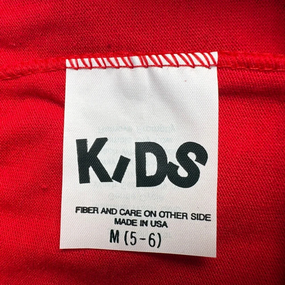 Vintage Chicago Bulls KIDS T-Shirt and Shorts Set Made in USA Red White M 5-6